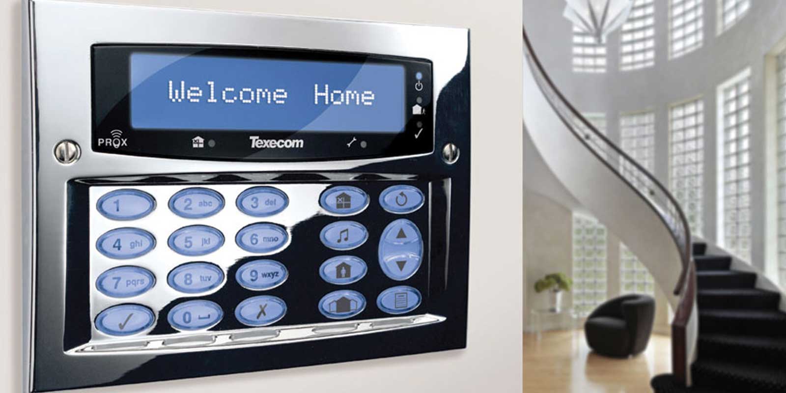 Intruder and burglar alarm keypad panel